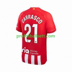 Fotballdrakt Atlético Madrid 2 Yannick Carrasco 21 Herre Hjemmekit 2023-2024 Kortermet