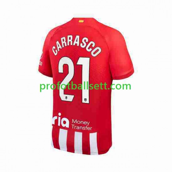 Fotballdrakt Atlético Madrid 2 Yannick Carrasco 21 Herre Hjemmekit 2023-2024 Kortermet