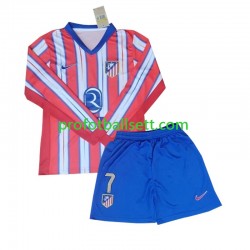 Fotballdrakt Atlético Madrid Antoine Griezmann 7 Barn Hjemmekit 2024-2025 Langermet