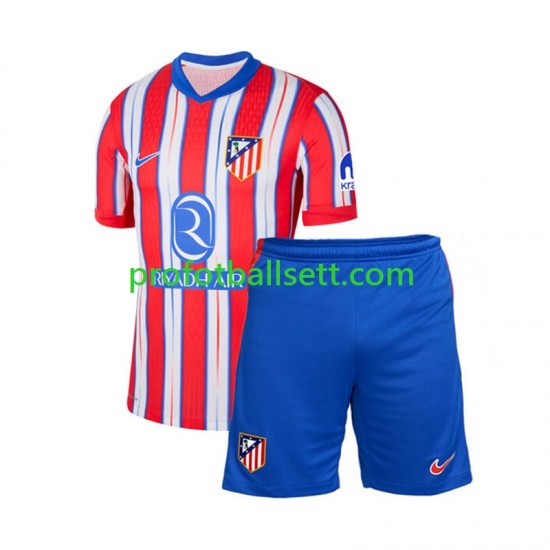 Fotballdrakt Atlético Madrid Barn Hjemmekit 2024-2025 Kortermet