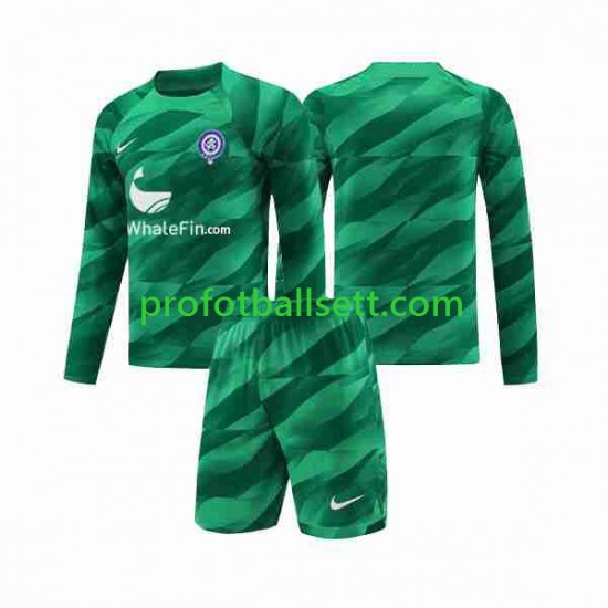Fotballdrakt Atlético Madrid Keeper Barn Bortekit 2023-2024 Langermet