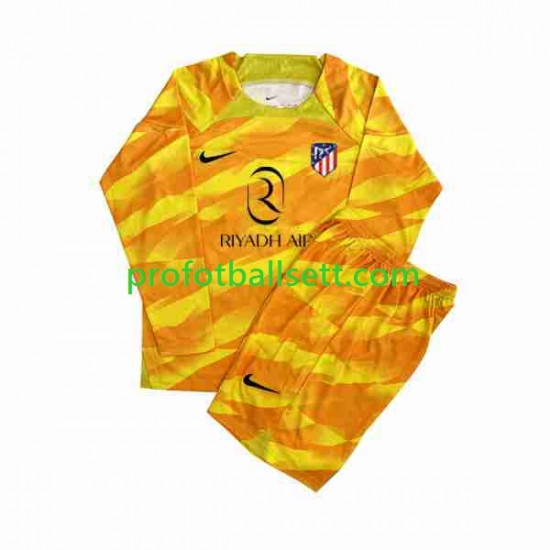 Fotballdrakt Atlético Madrid Keeper Barn 2023-2024 Oransje Langermet