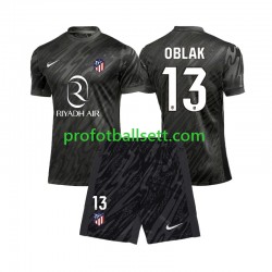 Fotballdrakt Atlético Madrid Keeper Jan Oblak 13 Barn Hjemmekit 2024-2025 Kortermet