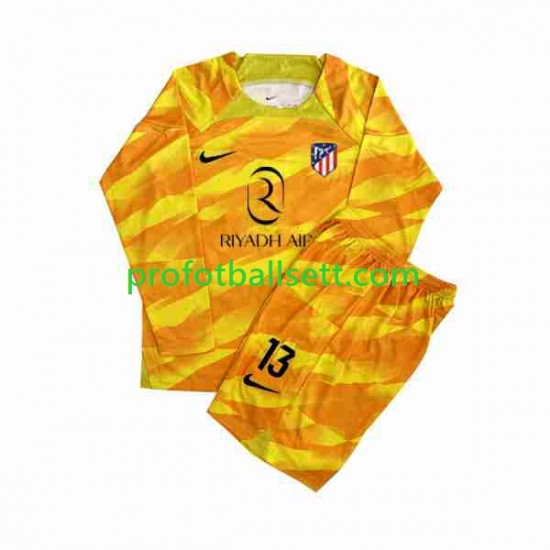 Fotballdrakt Atlético Madrid Keeper Jan Oblak 13 Barn 2023-2024 Oransje Langermet