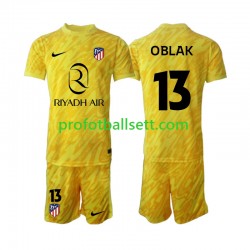 Fotballdrakt Atlético Madrid Keeper Jan Oblak 13 Barn Tredjekit 2024-2025 Kortermet