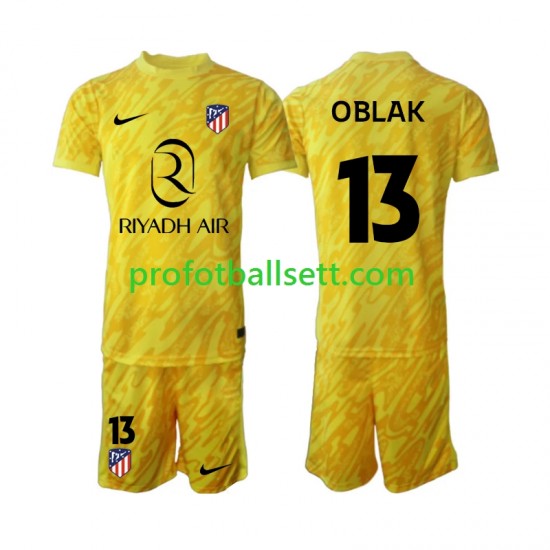 Fotballdrakt Atlético Madrid Keeper Jan Oblak 13 Barn Tredjekit 2024-2025 Kortermet