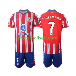 Fotballdrakt Atlético Madrid Griezmann 7 Barn Hjemmekit 2024-2025 Kortermet
