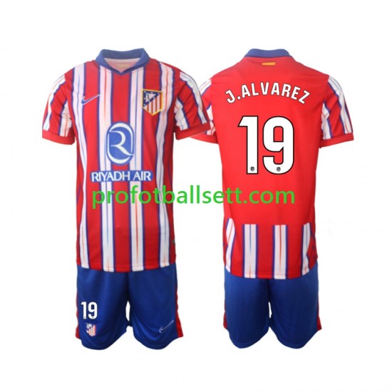 Fotballdrakt Atlético Madrid J.Alvarez 19 Barn Hjemmekit 2024-2025 Kortermet