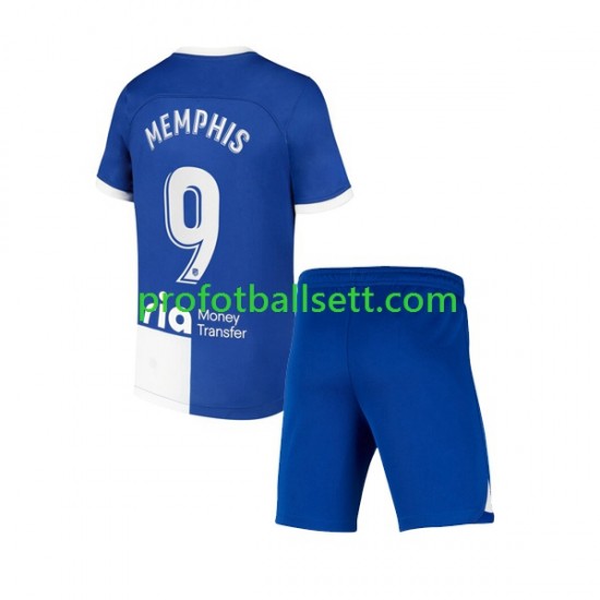 Fotballdrakt Atlético Madrid Memphis 9 120 Anniversary Barn Hjemmekit 2022-23 Kortermet