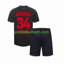 Fotballdrakt Bayer 04 Leverkusen Granit Xhaka 34 Barn Hjemmekit 2023-2024 Kortermet