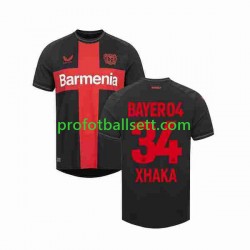 Fotballdrakt Bayer 04 Leverkusen Granit Xhaka 34 Herre Hjemmekit 2023-2024 Kortermet
