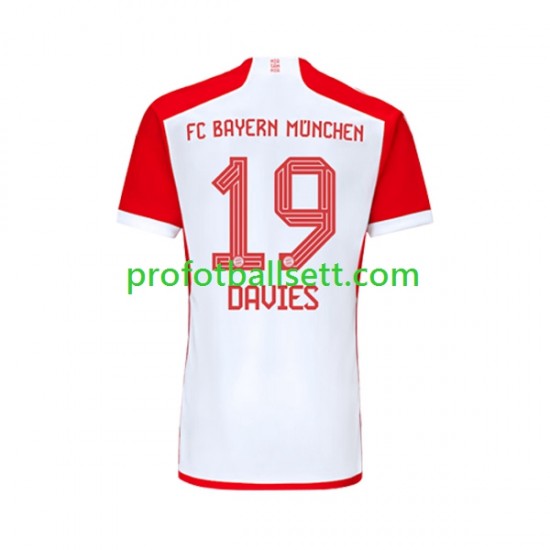 Fotballdrakt FC Bayern München Alphonso Davies 19 Herre Hjemmekit 2023-2024 Kortermet