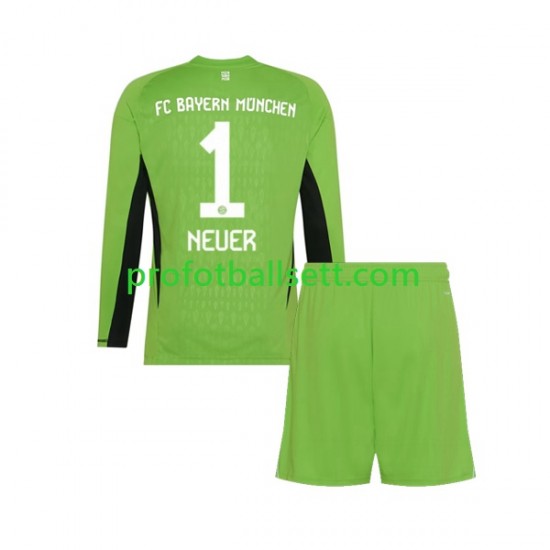 Fotballdrakt FC Bayern München Keeper Manuel Neuer 1 Barn Bortekit 2023-2024 Langermet