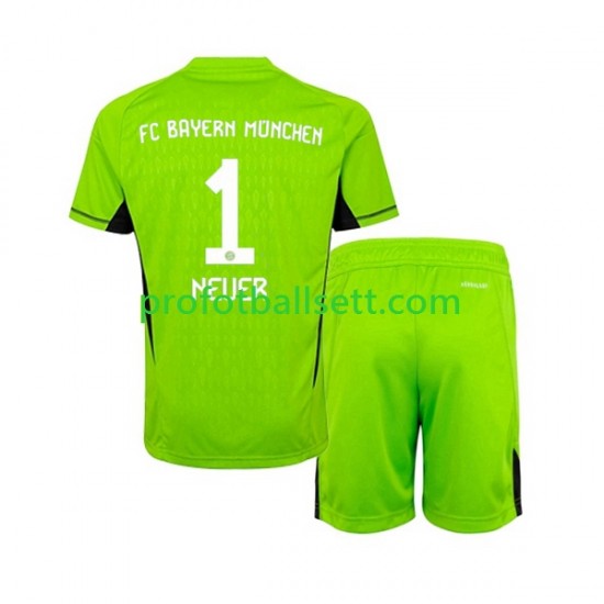 Fotballdrakt FC Bayern München Keeper Manuel Neuer 1 Barn Bortekit 2023-2024 Kortermet