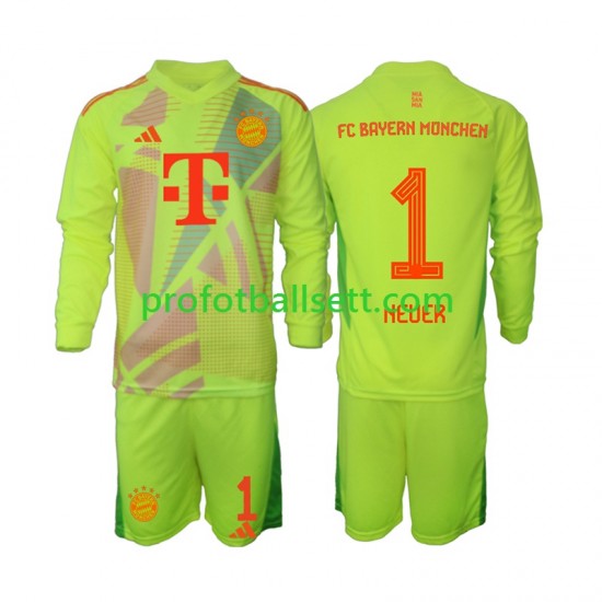 Fotballdrakt FC Bayern München Keeper Manuel Neuer 1 Barn Hjemmekit 2024-2025 Langermet