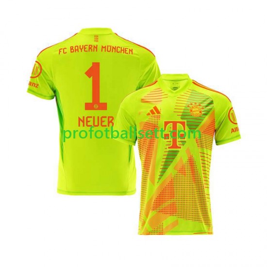 Fotballdrakt FC Bayern München Keeper Manuel Neuer 1 Herre Hjemmekit 2024-2025 Kortermet