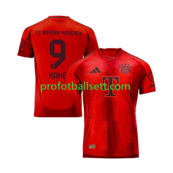 Fotballdrakt FC Bayern München Harry Kane 9 Herre Hjemmekit 2024-2025 Rød Kortermet