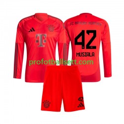 Fotballdrakt FC Bayern München Jamal Musiala 42 Barn Hjemmekit 2024-2025 Langermet