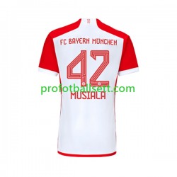 Fotballdrakt FC Bayern München Jamal Musiala 42 Herre Hjemmekit 2023-2024 Kortermet