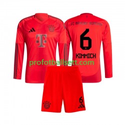 Fotballdrakt FC Bayern München Joshua Kimmich 6 Barn Hjemmekit 2024-2025 Langermet