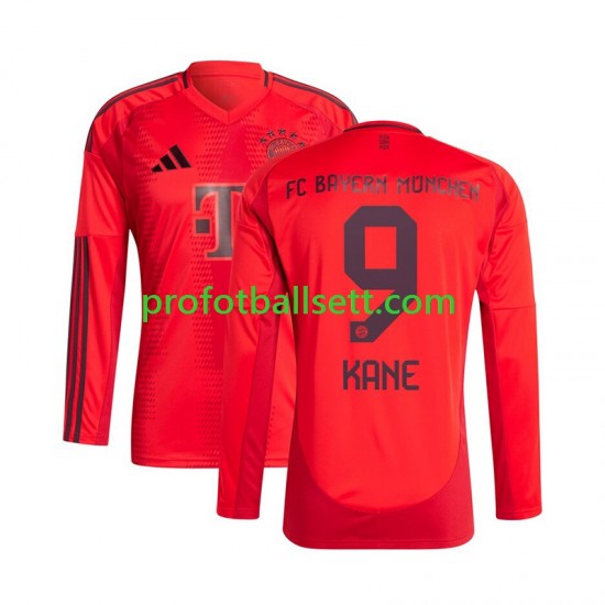 Fotballdrakt FC Bayern München Kane 9 Herre Hjemmekit 2024-2025 Rød Langermet