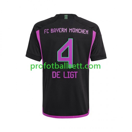 Fotballdrakt FC Bayern München Matthijs de Ligt 4 Herre Bortekit 2023-2024 Kortermet