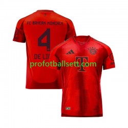 Fotballdrakt FC Bayern München Matthijs de Ligt 4 Herre Hjemmekit 2024-2025 Rød Kortermet
