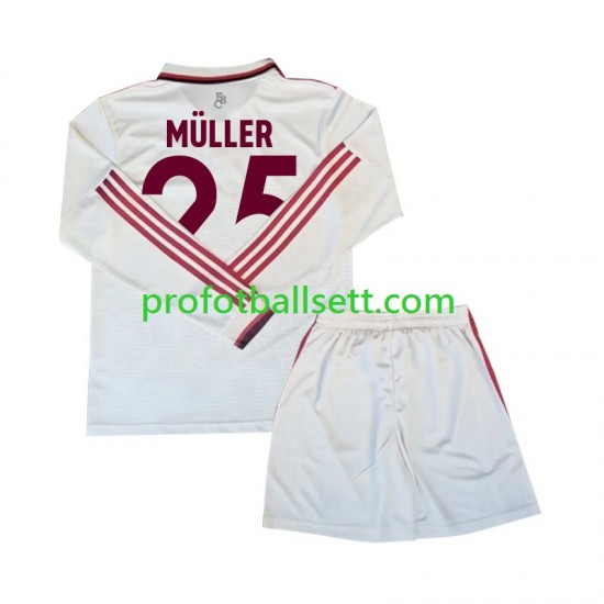 Fotballdrakt FC Bayern München Muller 25 Barn Tredjekit 2024-2025 Langermet
