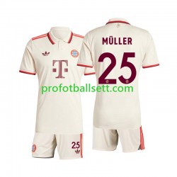 Fotballdrakt FC Bayern München Muller 25 Barn Tredjekit 2024-2025 Kortermet