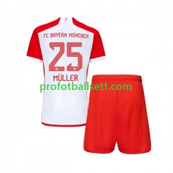 Fotballdrakt FC Bayern München Thomas Muller 25 Barn Hjemmekit 2023-2024 Kortermet