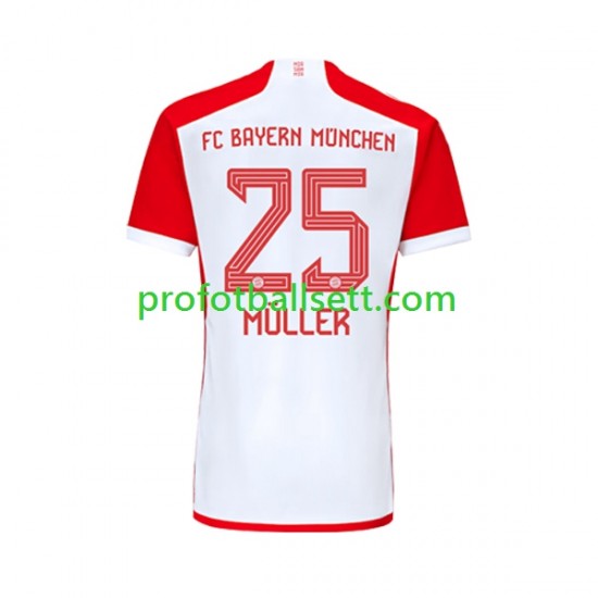 Fotballdrakt FC Bayern München Thomas Muller 25 Herre Hjemmekit 2023-2024 Kortermet