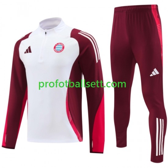 FC Bayern München 2024-2025 Hvit Trenings Collegegenser Set
