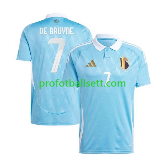 Fotballdrakt Belgia De Bruyne 7 Herre Bortekit Euro 2024 Kortermet