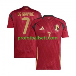 Fotballdrakt Belgia De Bruyne 7 Herre Hjemmekit Euro 2024 Kortermet
