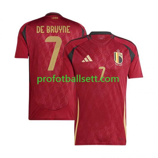 Fotballdrakt Belgia De Bruyne 7 Herre Hjemmekit Euro 2024 Kortermet