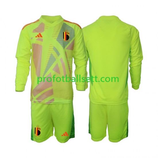Fotballdrakt Belgia Keeper Barn Bortekit Euro 2024 Langermet