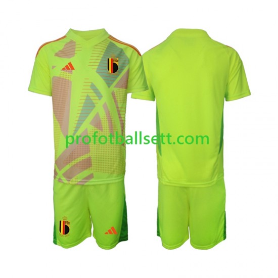 Fotballdrakt Belgia Keeper Barn Bortekit Euro 2024 Kortermet