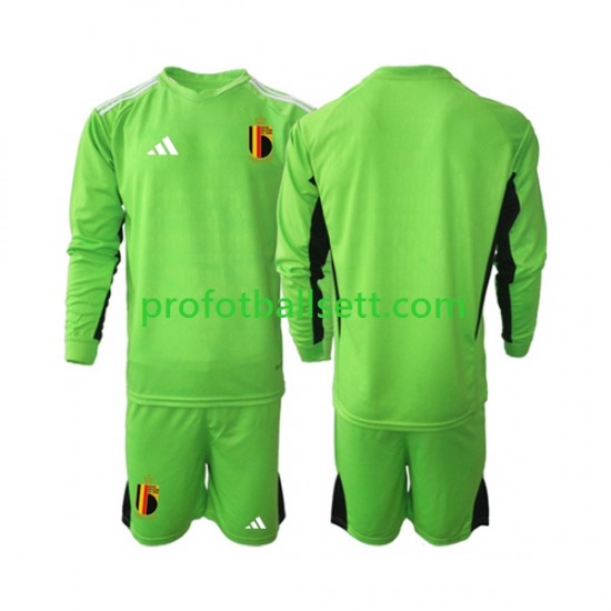Fotballdrakt Belgia Keeper Barn Hjemmekit 2021-22 Langermet