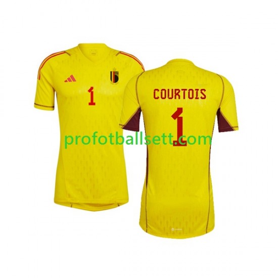 Fotballdrakt Belgia Keeper Courtois 1 Herre Bortekit VM 2022 Kortermet