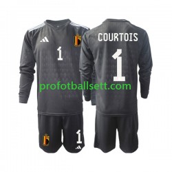 Fotballdrakt Belgia Keeper Courtois 1 Barn Bortekit 2022 Langermet