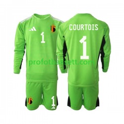 Fotballdrakt Belgia Keeper Courtois 1 Barn Hjemmekit 2021-22 Langermet