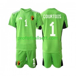 Fotballdrakt Belgia Keeper Courtois 1 Barn Hjemmekit 2021-22 Kortermet