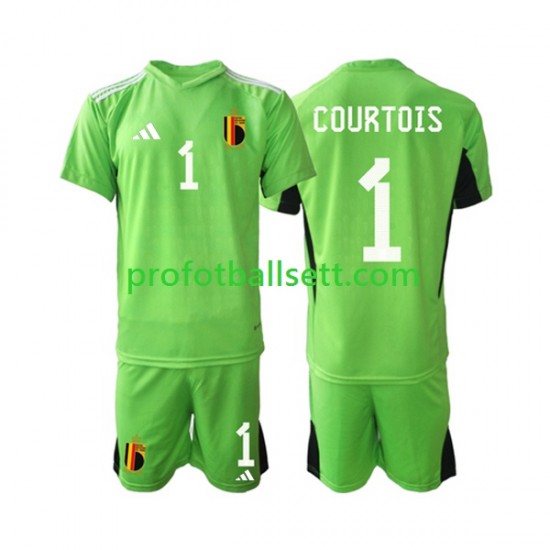 Fotballdrakt Belgia Keeper Courtois 1 Barn Hjemmekit 2021-22 Kortermet