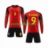 Fotballdrakt Belgia R.LUKAKU 9 Barn Hjemmekit VM 2022 Langermet