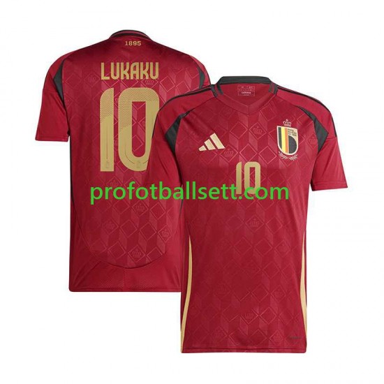 Fotballdrakt Belgia Romelu Lukaku 10 Herre Hjemmekit Euro 2024 Kortermet