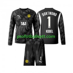 Fotballdrakt Borussia Dortmund Keeper Gregor Kobel 1 Barn Fjerdekit 2024-2025 Langermet