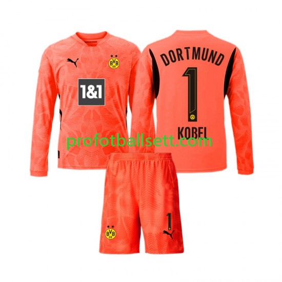 Fotballdrakt Borussia Dortmund Keeper Gregor Kobel 1 Barn Tredjekit 2024-2025 Langermet