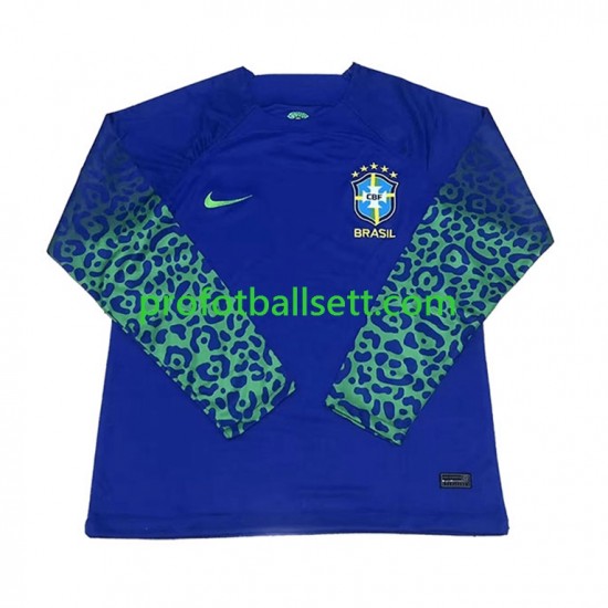 Fotballdrakt Brasil Herre Bortekit VM 2022 Langermet
