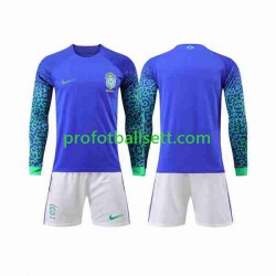 Fotballdrakt Brasil Barn Bortekit VM 2022 Langermet
