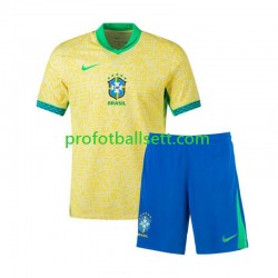 Fotballdrakt Brasil Copa America Barn Hjemmekit 2024 Kortermet